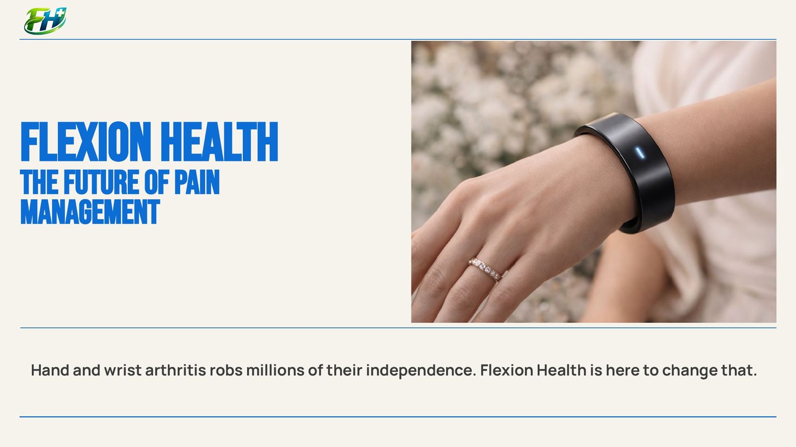 Sample investor pitch deck slide 1 of 13: Cover & Vision